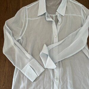 Naked Cashmere Cloud Blue Silk Chiffon Blouse